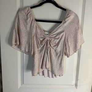 cropped flowy shirt